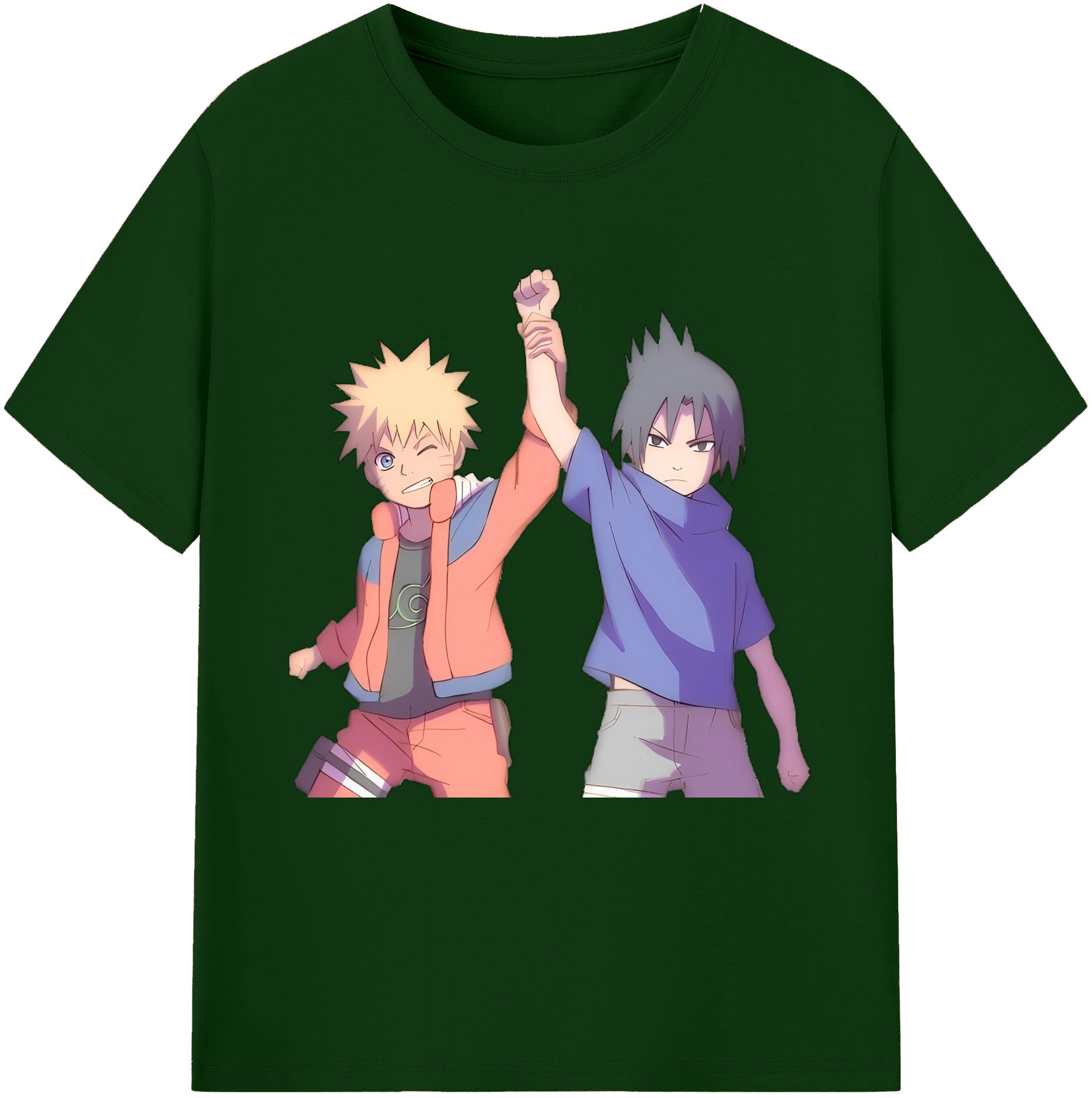 （画像用） NARUTO -ナルト- うちは サスケ Uchiha Sasuke 綿100％半袖Tシャツ（フロントプリント）